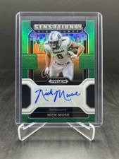 2022 Panini Prizm Draft Nick Muse Sensational Signatures Auto Green #SS-NMU
