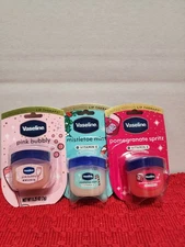 Vaseline Mini Lip Therapy Limited Ed Holiday-pink bubbly, mistletoe, pomegranate