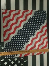 Vintage New USA Patriotic 4th of July FLAG BANDANA Square Cotton Scarf 21