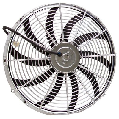 S Blade 16'' Chrome Radiator Fan 30000 CFM Push Pull 12V 