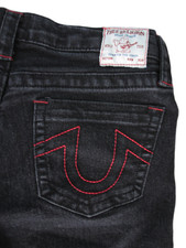 True Religion Geno Relaxed Slim Jeans Boys Black Youth Waist 30in Inseam 29 EXC 