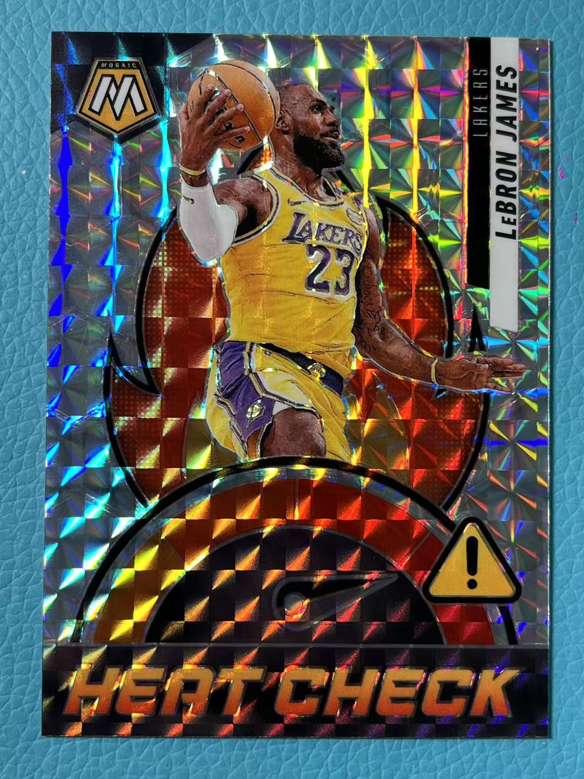 Lebron James 2024-25 Panini Mosaic Silver Genesis Heat Check Lakers #1