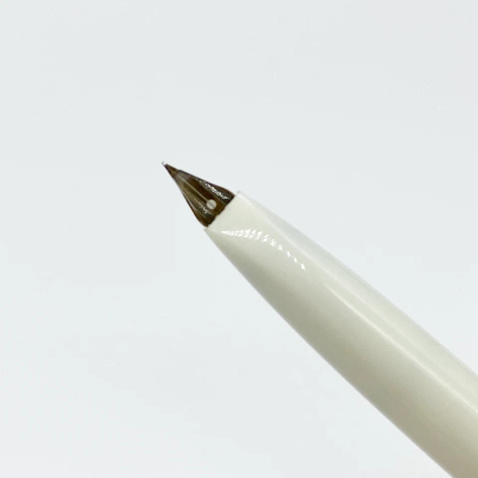 Pluma Estilográfica PLATINO Oro 14K Plumín Tamaño Corto Patrón Trébol Sin Usar De Colección Foto 3 de 4