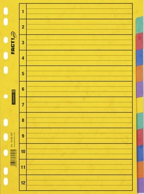 Baier Schneider File Index File Page dividers &12 Piece Blank Pressspankarton in
