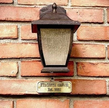 Custom Brass Outdoor Plaque | Personalized Patio Sign | Weatherproof Brass Garde