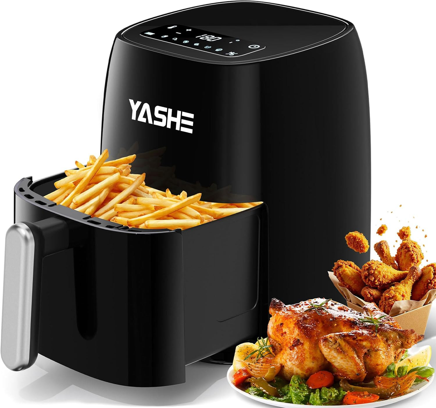 Friggitrice ad Aria per Famiglia 4.2L - Vetro Temperato 1500W 6-in-1