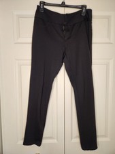 INC International Concepts Women's Black Straight Pants Rayon Blend 12 Regul