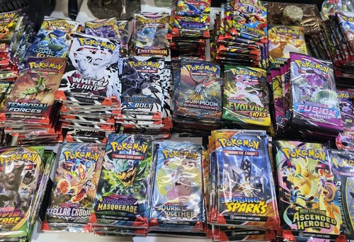 LOT OF 10x Pokémon TCG Open/Empty/Display Packs - NO CARDS - Mixed Sets - NO DUB
