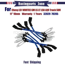 11" 10mm Spark Plug Wire Set Blue Fit Chevy LS1 VORTEC GM LS LT LSX LQ9 Truck
