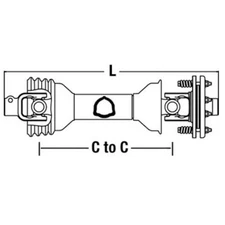 50034237 CS64416 Complete Driveline For Bush Hog Rotary Cutters 276 277 278