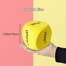 6-Sided Question Dice Cube for Classroom Activities for early learners