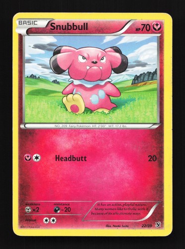 Snubbull 22/39 Kalos Starter Set HP Pokemon Card TCG