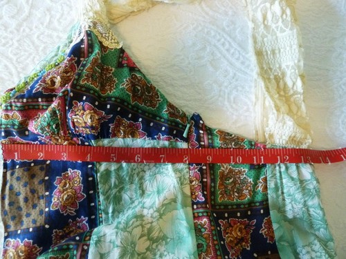 Free People Boho Floral Patchwork & Lace Racerback Beaded Empire Maxi Dress XS S - Picture 17 of 17
