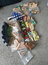 Vintage HUGE LOT Thomas  Friends Wooden Railway Trains Tracks And More 