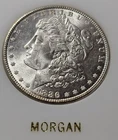 1886-P Choice/Gem BU Morgan Silver Dollar Old Holder. Beautiful!!!