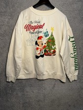 Disneyland Parks Mickey Mouse Santa Holiday Christmas Tree SweatShirt Adult 2xL