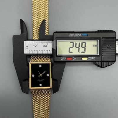 Xavier Womens Watch 25mm Black Dial Crystal Markers Gold  display picture 2