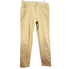 Lululemon Mens ABC Slim Fit Pant Tan Size 34