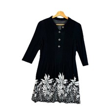 Marc Jacobs Dress Size Unknown Black White Print 3/4 Sleeve 