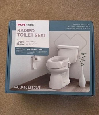 CVS Raised Elongated Toilet Seat by Michael Graves Design