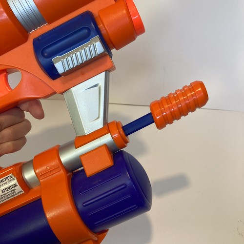 Super Soaker Flash Flood Water Gun Orange 2006 Hasbro Working 2 Spray Modes - Foto 12 di 17