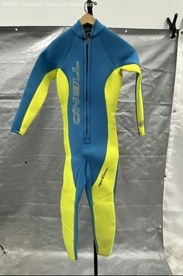☆☆O'NEILL ジャーフル☆☆ Vintage 90s O'Neil Option Full Wetsuit Blue Neon Yellow Made in