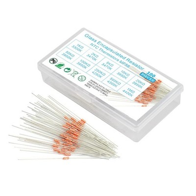 NTC Thermistors Resistors MF58 3950B 10 Values 100 PCS Glass Sealed Temperatu...
