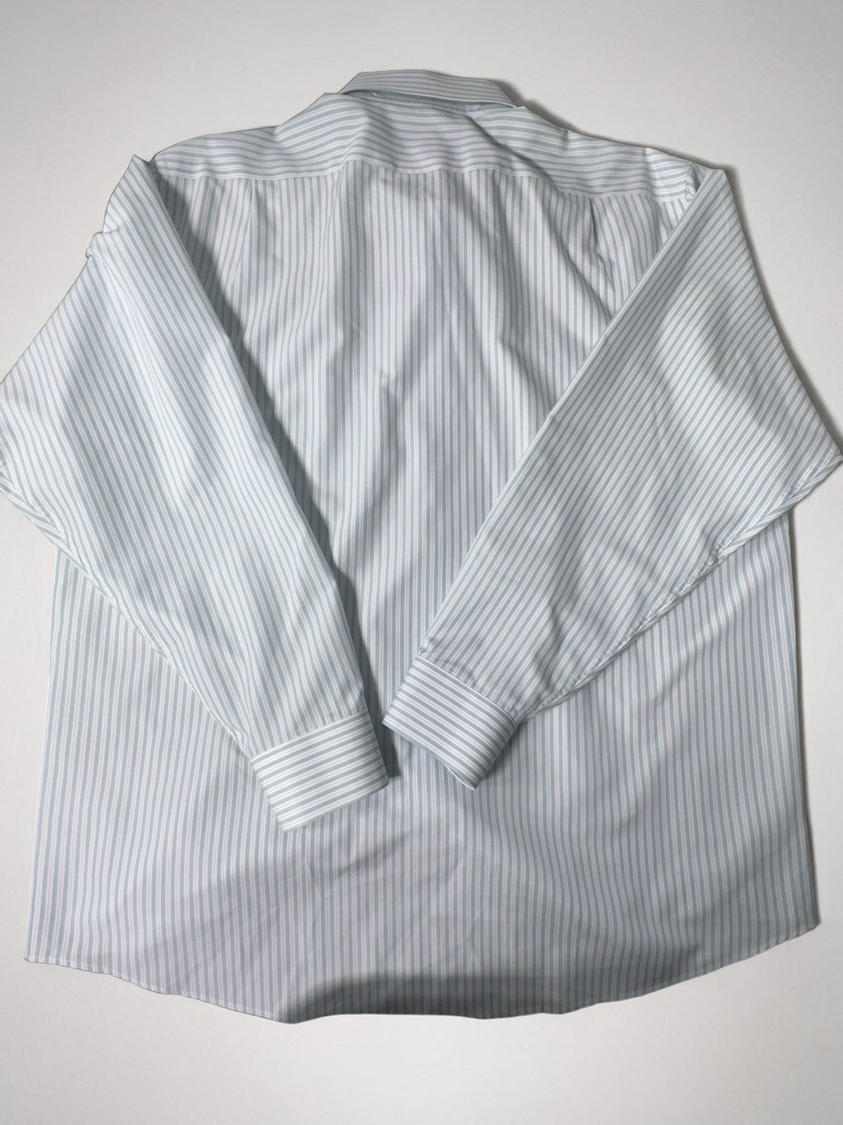 Lacoste Shirt Adult Light Blue Pin Striped Button Up Sleeve Men Size 18.5 /38-39 image 5