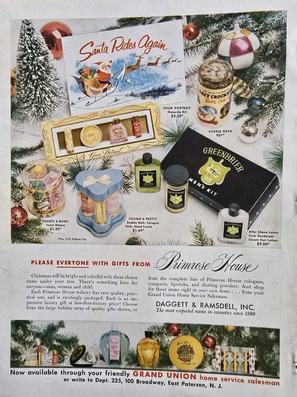 1955 Daggett & Ramsdell Christmas gifts from Primrose House Vintage Ad