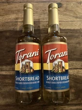 (2x Pack) Torani Shortbread Syrup 750 ml ea Glass Bottles Drink Flavoring Mixer