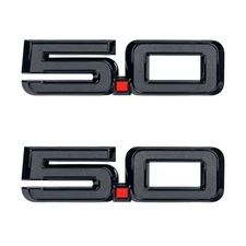 2PC Gloss Black Red Fits for 24-25 GT 5.0 Side Rear Trunk DeckLid Badge Emblems