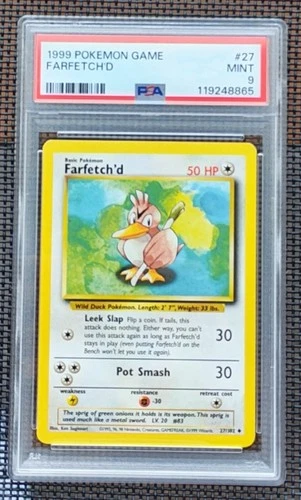 Farfetch'd 27/102 Base Set PSA 9 MINT Graded Pokémon TCG Card 1999 WOTC