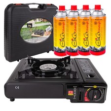 Camping Gaskocher 2in1 mit Piezo  optional mi...