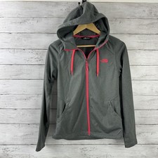 The North Face Gray Full Zip Hoodie Sweatshirt Womens Small Outdoor Lightweight