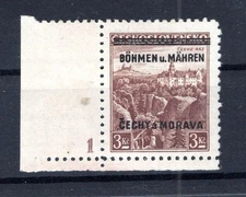 Bohemia 16 With Plate Number MNH Mint (DA5200