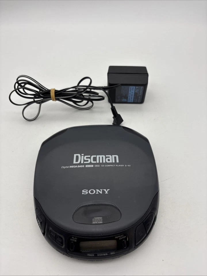Vintage Sony Discman D-151 CD Compact Disc Player mit Sony Netzteil Probleme