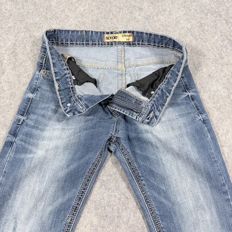 Pantalones de mezclilla Seven7 calce recto para hombre talla W30xL30 (ajuste real W32xL29,5) azules Foto 4 de 4