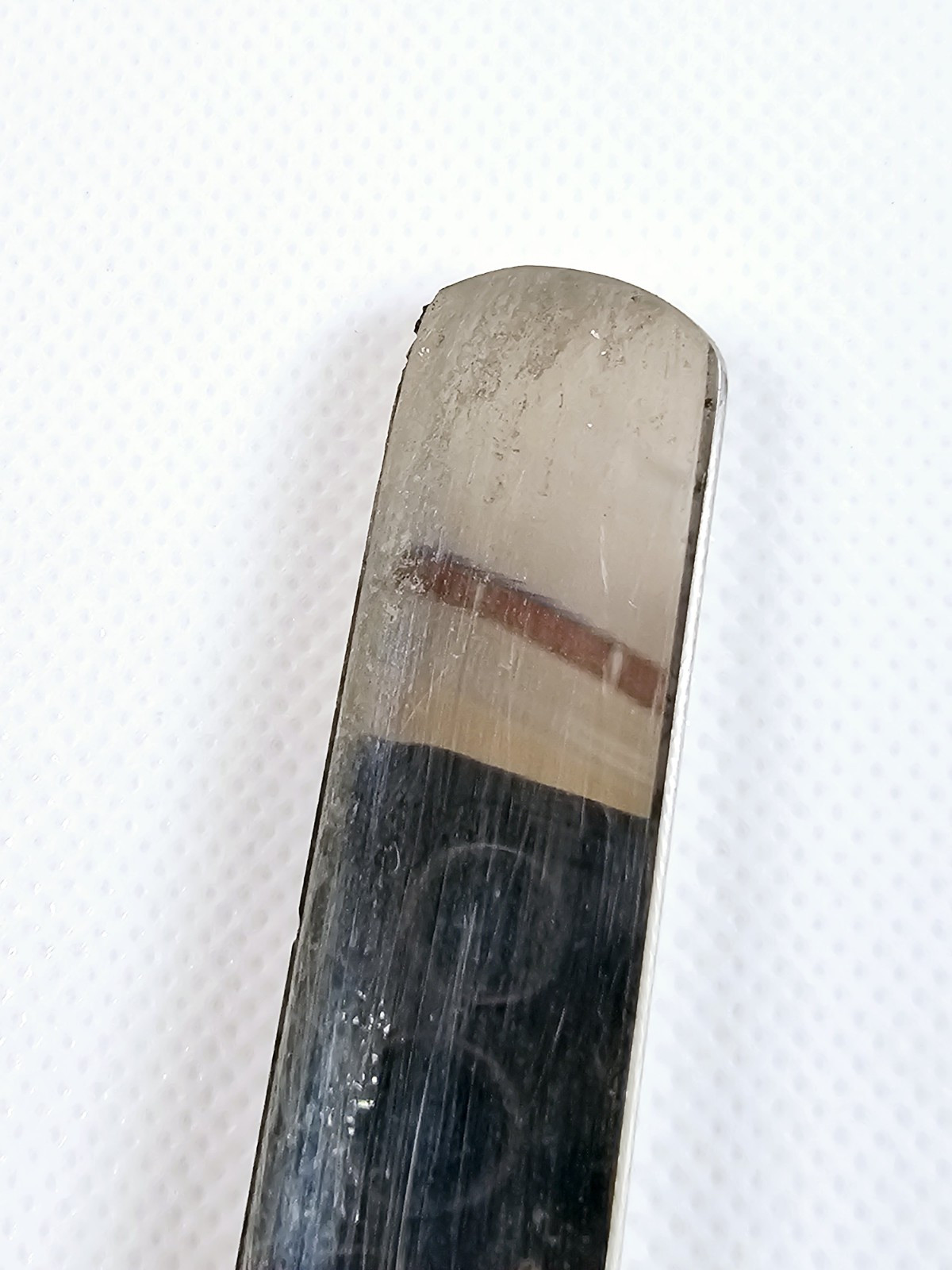 Crane Cutlery Co. USA Straight Razor Wood Grain Handle Vtg