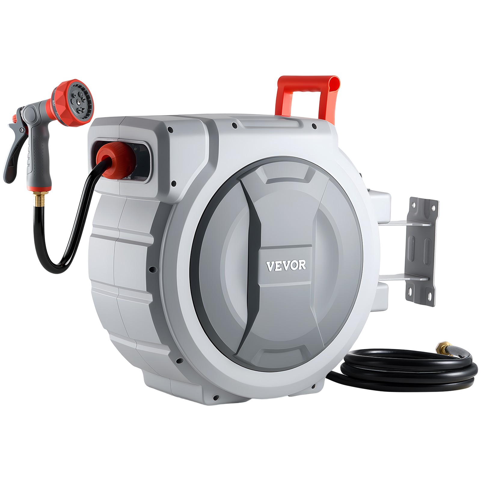 VEVOR Retractable Garden Hose Reel 1/2 in x 130 ft Wall Moun