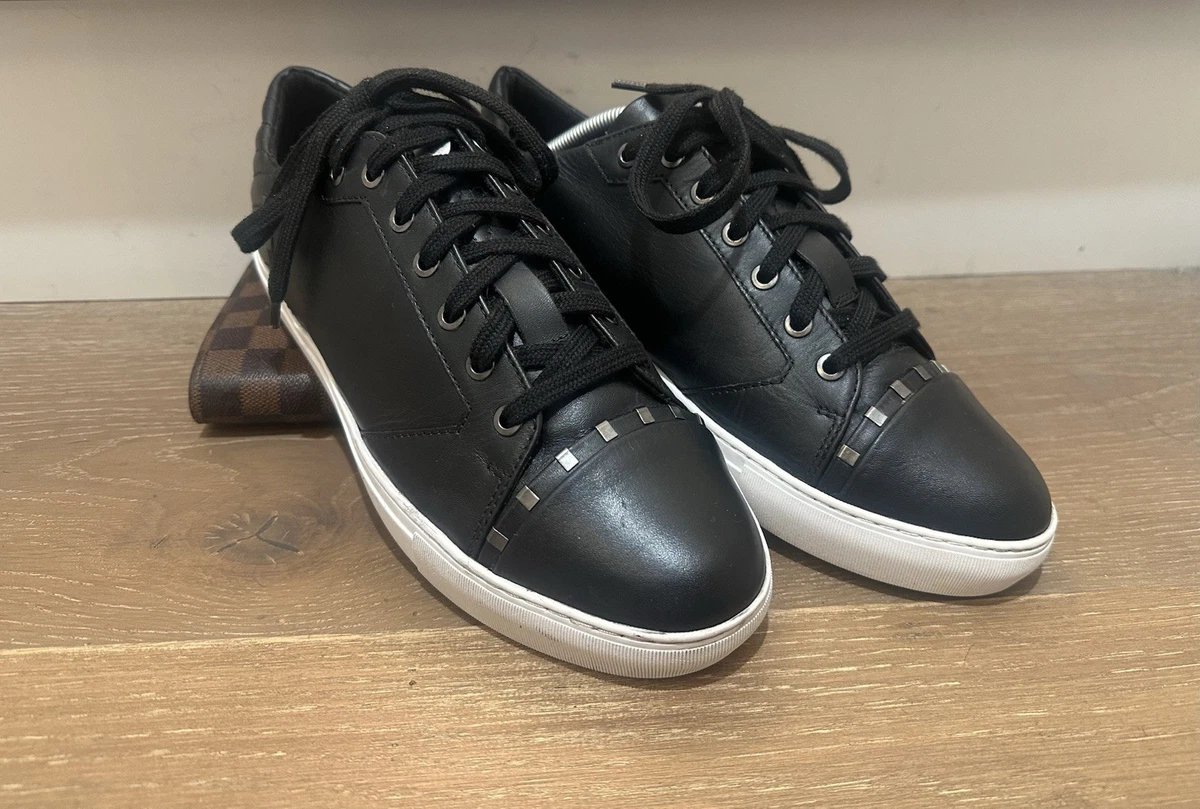 Gianni Versace High Top Gold Yellow Leather LaceUp Round Toe Sneaker Shoes Men 8 Versace Low-Top Sneakers - White - 40% Off | Editorialist main image 3