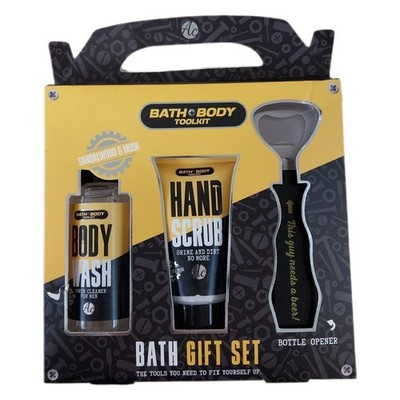 Accentra BATH + BODY TOOLKIT Geschenk- set für Männer mit Flaschenöffner - Pfleg
