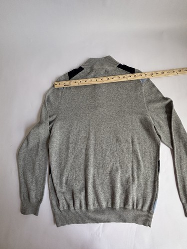 Club Rm Men's Medium NWT ($65) 1/4 Zip Argyle Blue Gray 100% Pima Cotton SOFT - Picture 10 of 12