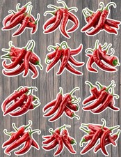 Red Hot Chili Peppers Die Cut Stickers Set Scrapbooking Laptop Waterbottle