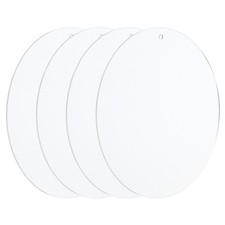 4pcs 6" Dia. Acrylic Circles Round Clear Plastic Sheet Ornament Disk Blank