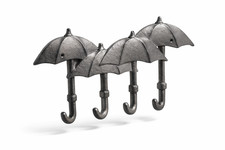 Kleiderhaken Gusseisen Garderobenhaken Regenschirm 4 Haken Braun 30x17 cm