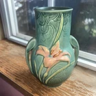 Roseville Pottery 130-6 Green Zephyr Lily Vase