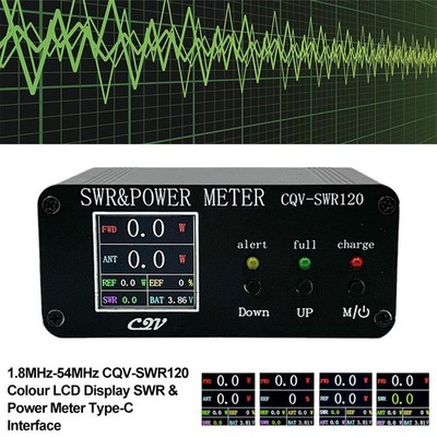 CQV-SWR120 120W SWR+ Power Standing Wave Meter FM-AM-SSB 240*240 LCD Display DE