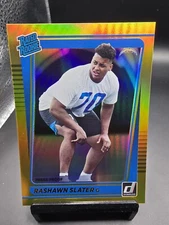 RASHAWN SLATER Rated Rookie Press Proof Gold Holo 2021 Donruss #332 - Chargers