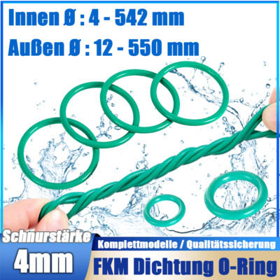 O-Ring 4-542 mm Schnurstärke 4 mm DIN-3771 FKM 80 Dichtring Oring Nullring
