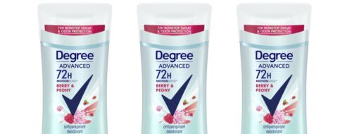 BL Degree Deodorant 2.6 oz Womens Motion Sense Berry & Peony- THREE PACK - 第 1/1 張圖片
